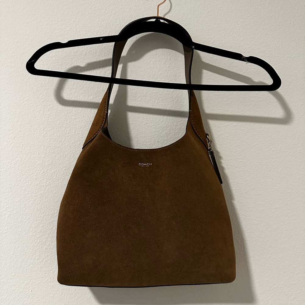 Coach Brown Suede Shoulder Bag